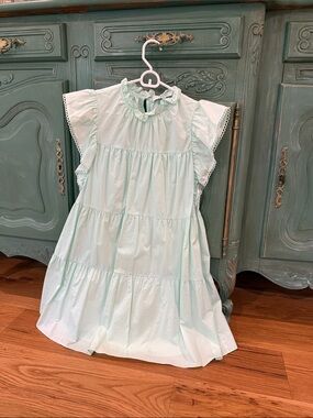 CROSBY by Mollie Burch Mint Green Tiered Mini Dress